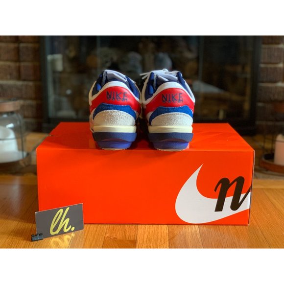 Size 11.5 Nike Zoom Cortez SP Sacai White University Red Blue DQ0581-100 - Picture 5 of 6